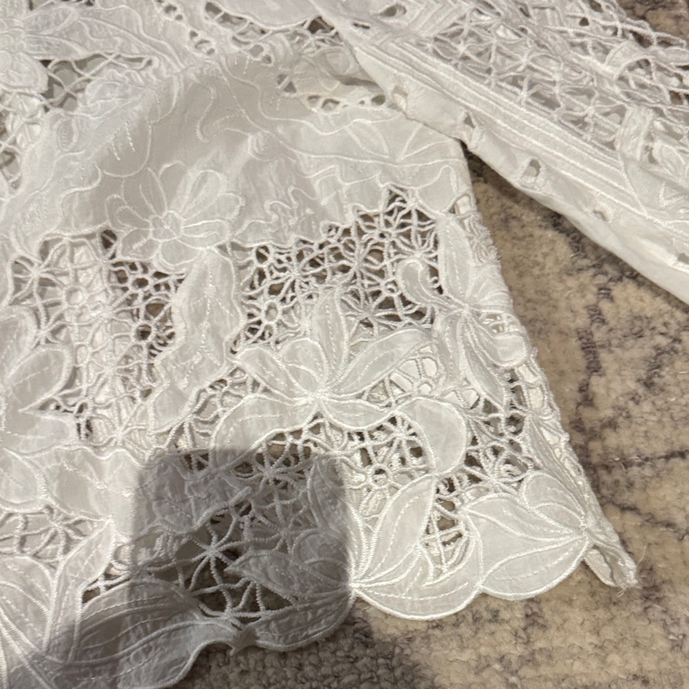 Zara White Lace Blouse - Picture 4 of 6